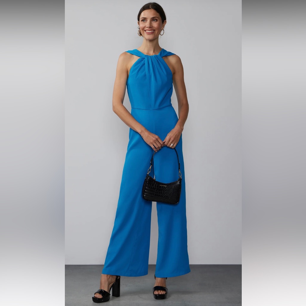 New York & Company Halter Nack Jumpsuit